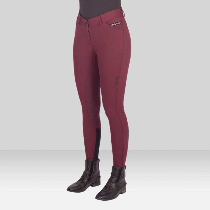 Riding breeches ESArista Fashion Diamond FullGrip - 4018 - Dark berry