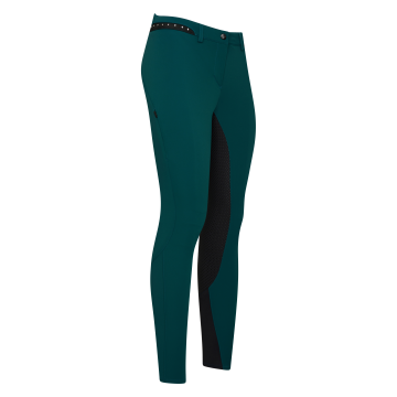 Rijbroek ES-Equitation Queen Diamond FullGrip -  Teal Green