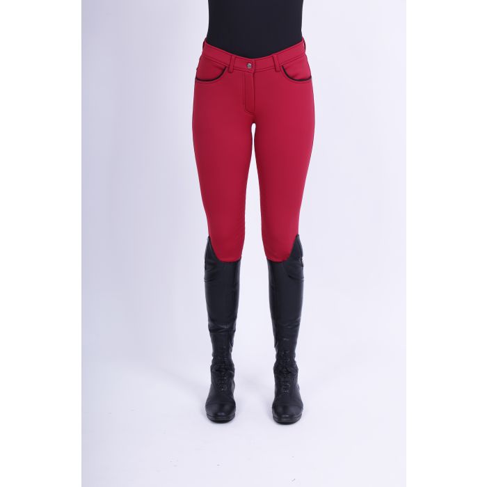 Riding breeches ERLa Xantippe Softshell FullGrip - 3183 - Allure Red