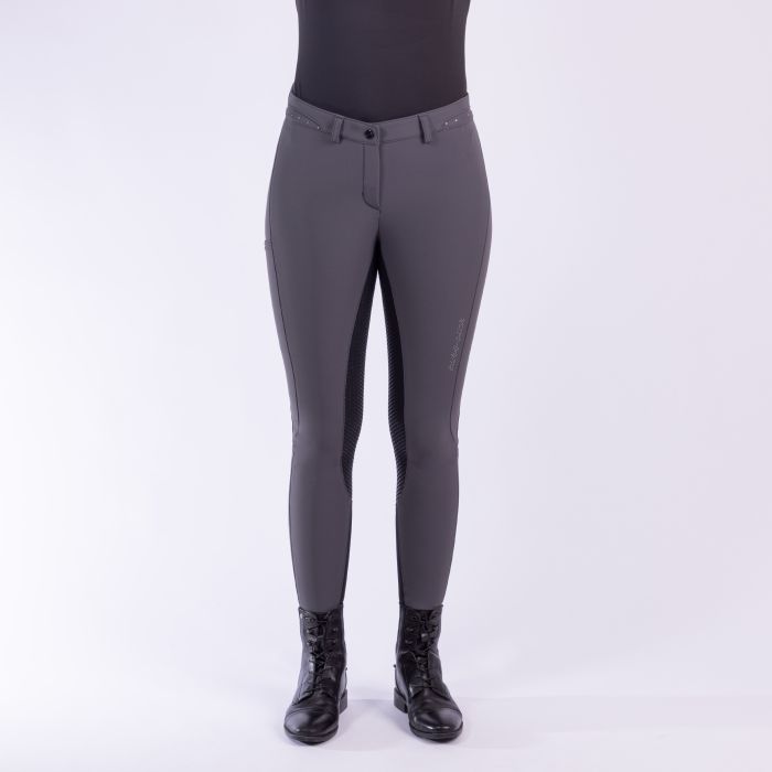 Riding breeches ESEquitation Queen Diamond FullGrip - 7119 - Magnet Grey