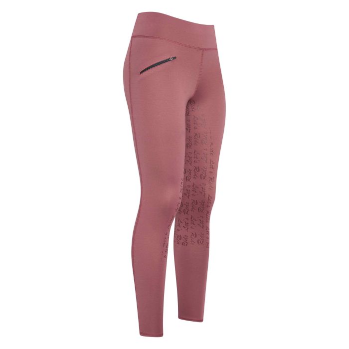 KIDS Riding tights ERDietse Winter FullGrip - 3155 - Red Cheeks
