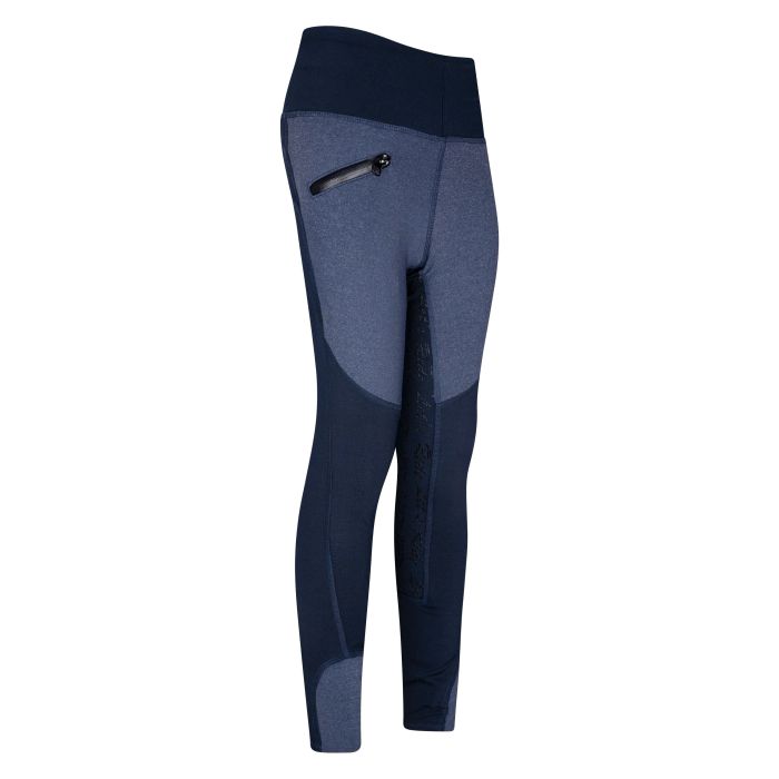 KIDS Riding tights ERDietse FullGrip - 5753 - Navy-Navy melange