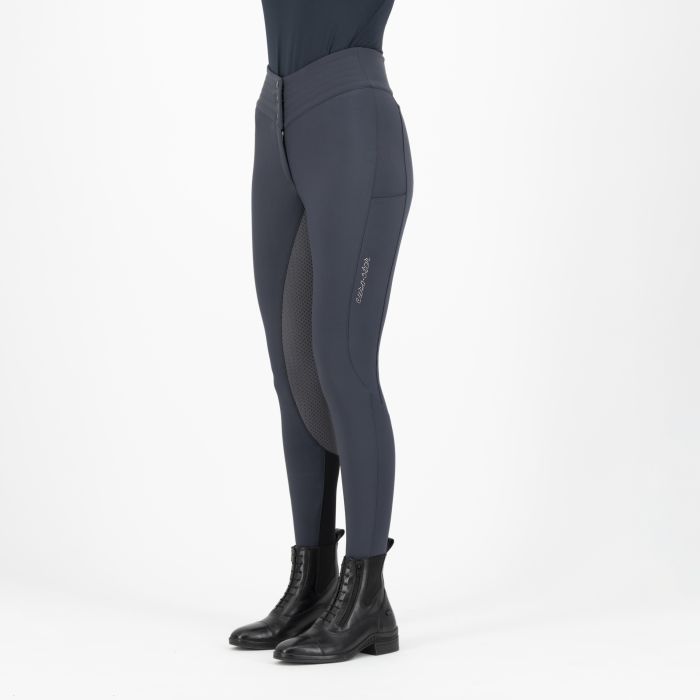 Riding breeches ESQueen thermaline FullGrip - 7119 - Magnet Grey