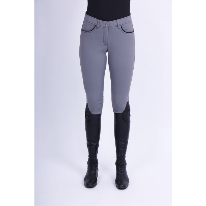 Riding breeches ERLa Xantippe Softshell FullGrip - 7119 - Magnet Grey