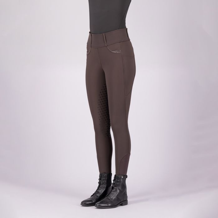 Riding tights ERMaxima FullGrip - 8088 - Raisin