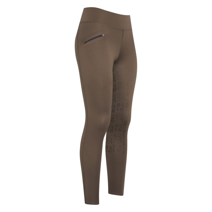 KIDS Riding tights ERDietse Winter FullGrip - 8000 - Brown