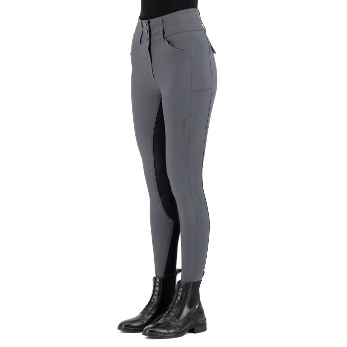 Riding breeches ESAurelia Grip Connect Full - 7119 - Magnet Grey