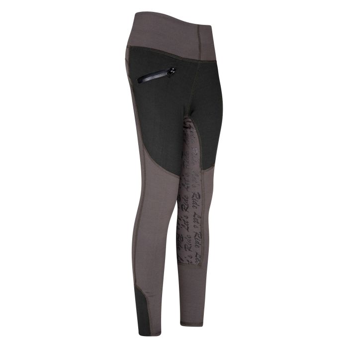 KIDS Riding tights ERDietse FullGrip - 9527 - Black-Grey