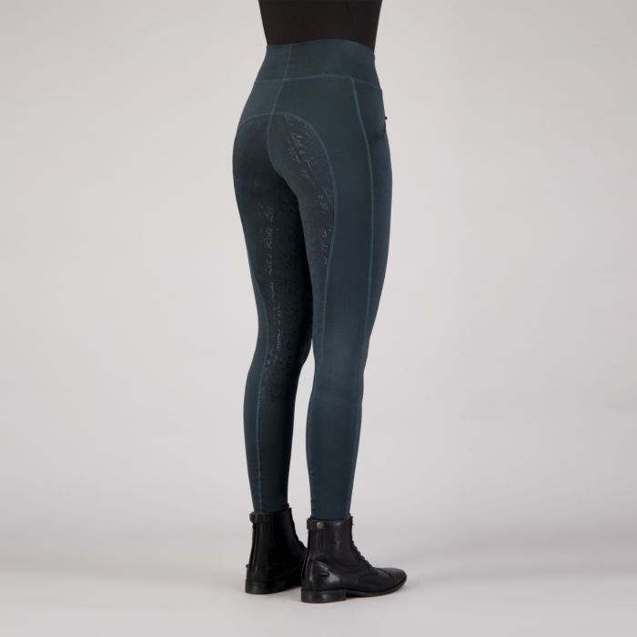 KIDS Riding tights ERDietse FullGrip - 6033 - Army Green