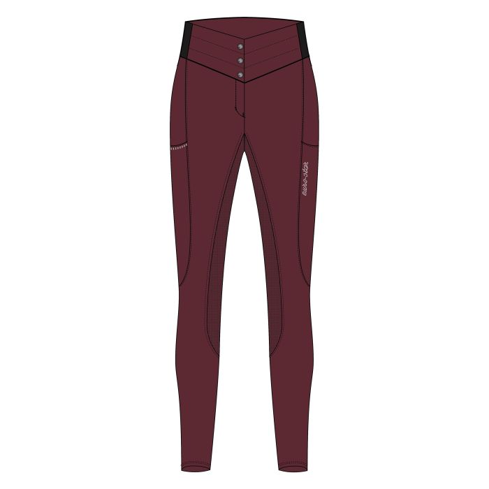 Riding breeches ESQueen thermaline FullGrip - 3048 - Red Velvet