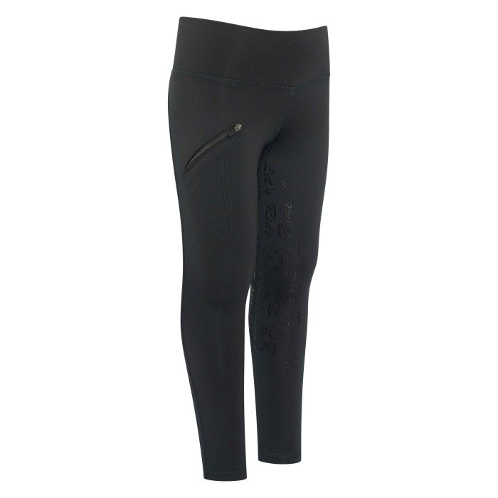 KIDS Riding tights ERDietse Winter FullGrip - 9000 - Black