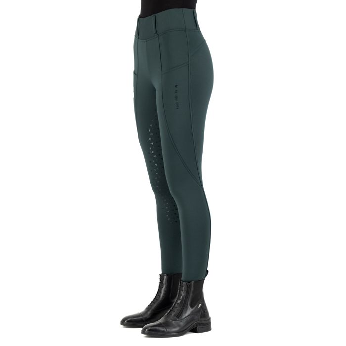 Riding tights ERDon FullGrip - 9011 - Black leaf