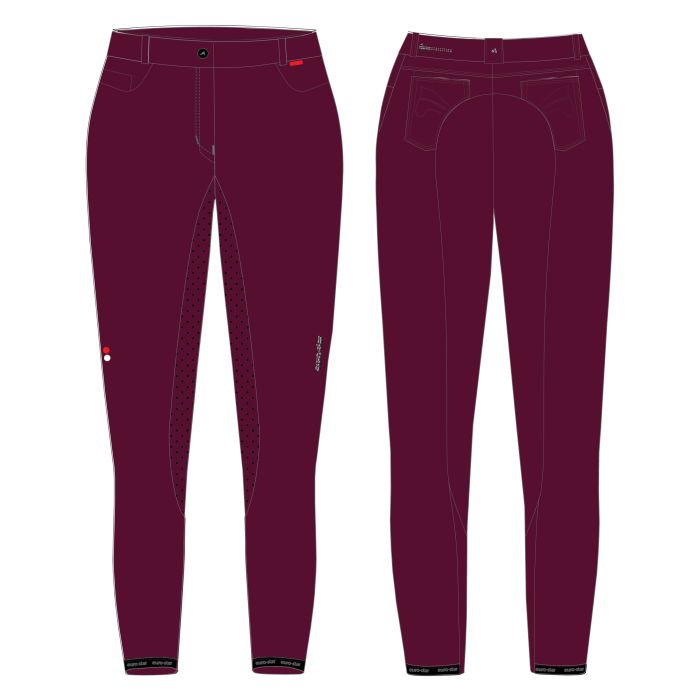 Riding breeches ESIndigo Diamond FullGrip - 3124 - Raspberry Radiance