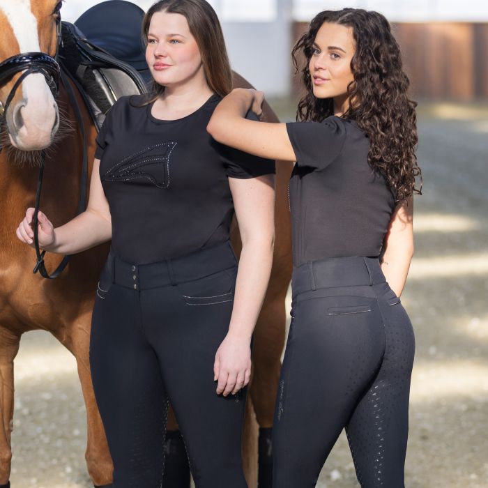 Riding breeches ERAmara FullGrip - 9000 - Black