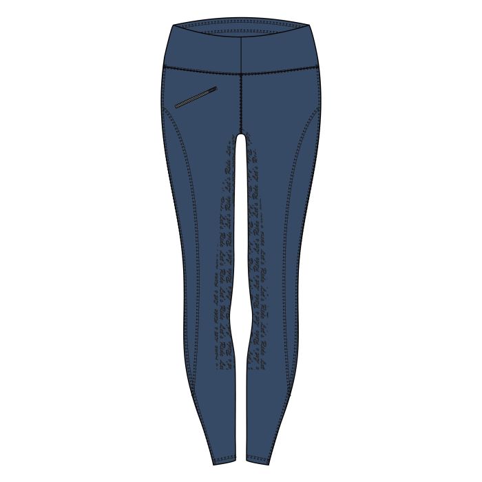 KIDS Riding tights ERDietse FullGrip - 5280 - Digital Blue
