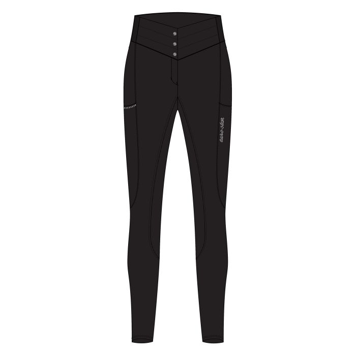 Riding breeches ESQueen thermaline Full - 9000 - Black
