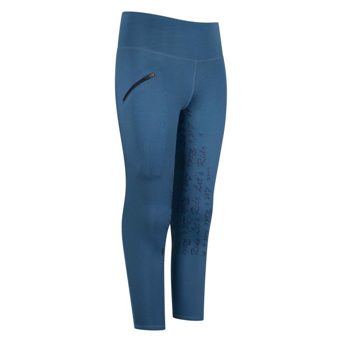 KIDS Riding tights ERDietse Winter FullGrip - 5280 - Digital Blue