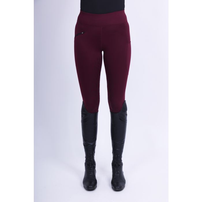 Riding tights ERDietse Winter FullGrip - 4018 - Dark berry