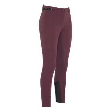 Rijbroek ES-Equitation Queen Diamond FullGrip -  Dark berry