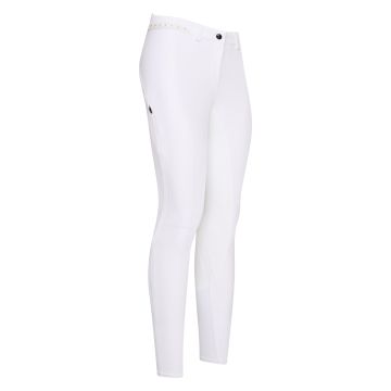 Rijbroek ES-Equitation Queen Diamond FullGrip -  White 